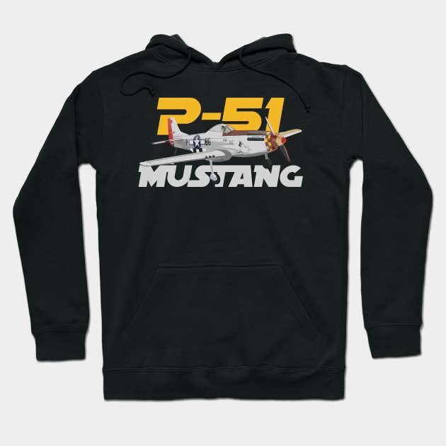 P51D Mustang Pilot Gift Battle of Britain Hoodie by woormle